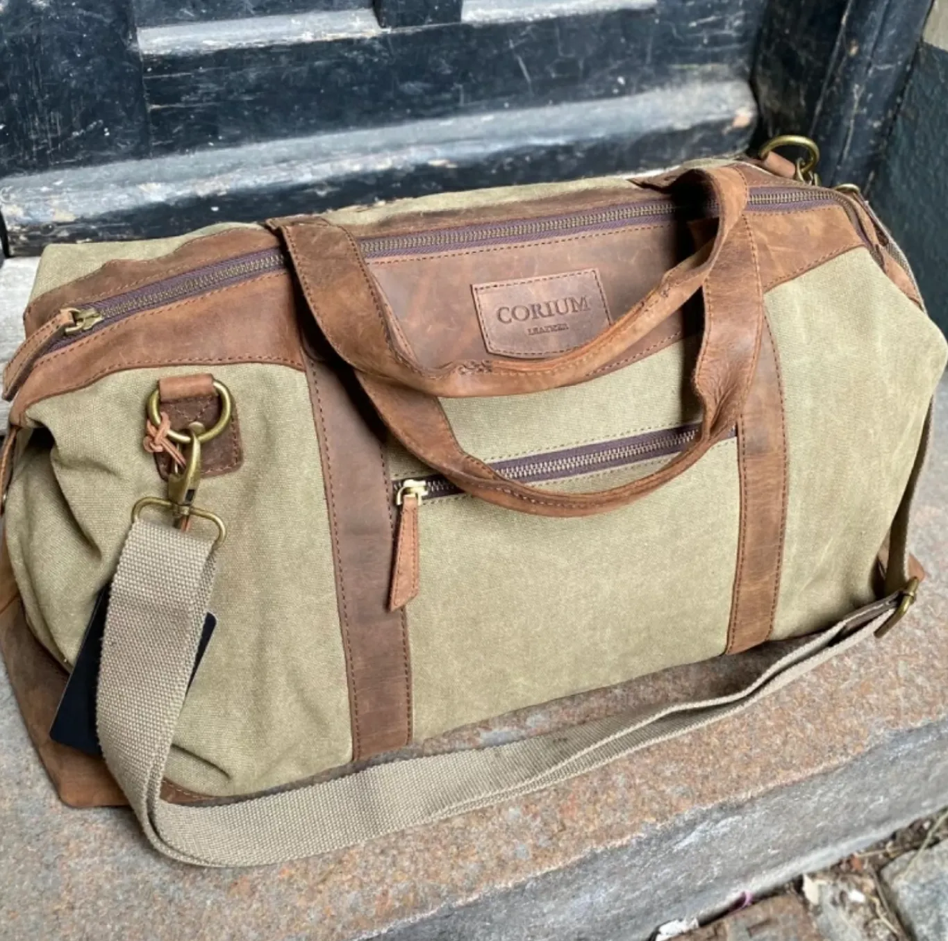 VIAMAJA Weekend Tasker|Tasker Til Mænd<Weekendtaske i skind og kanvas - Canvas HUNTER