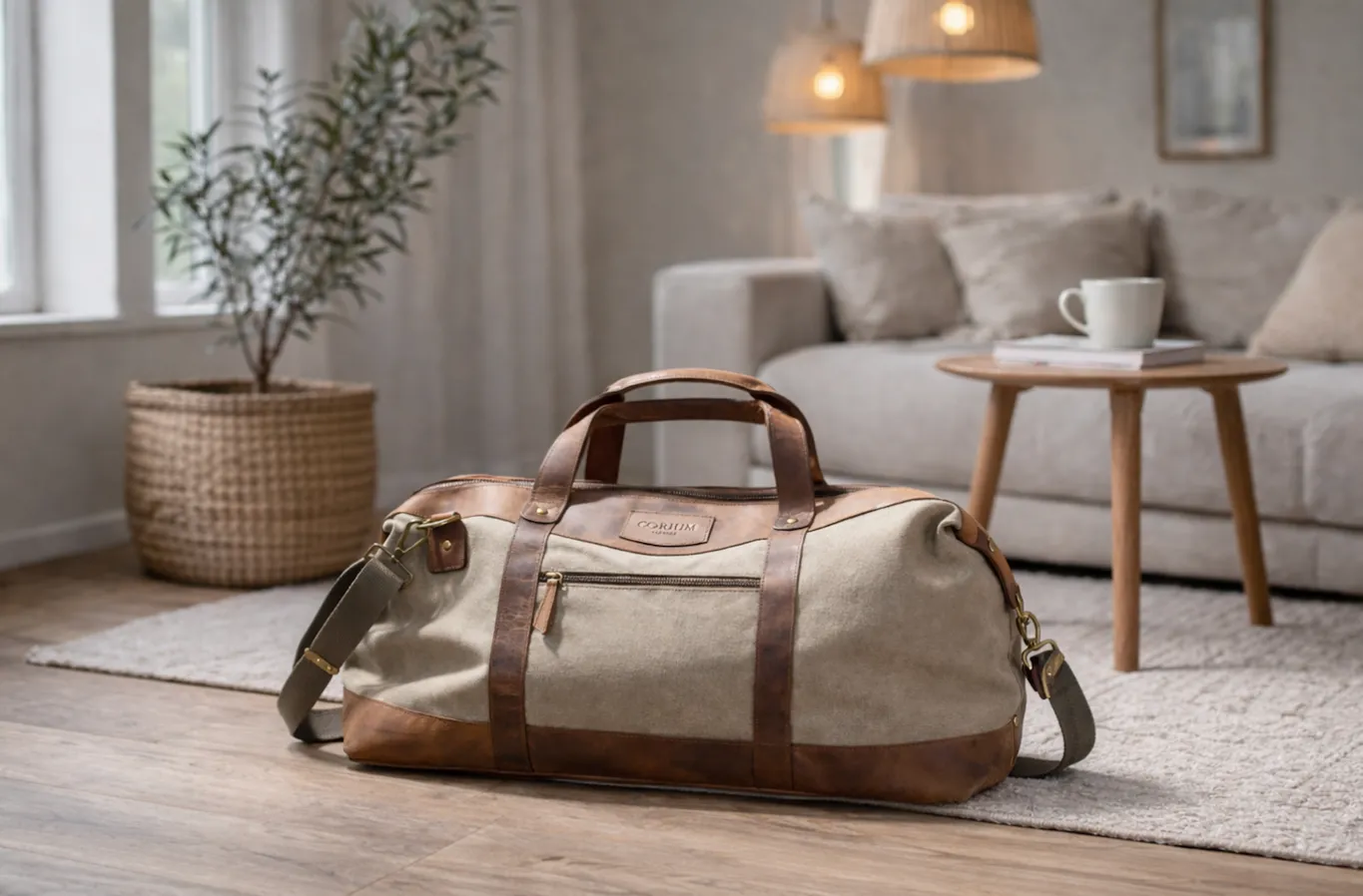 VIAMAJA Weekend Tasker|Tasker Til Mænd<Weekendtaske i skind og kanvas - Canvas HUNTER